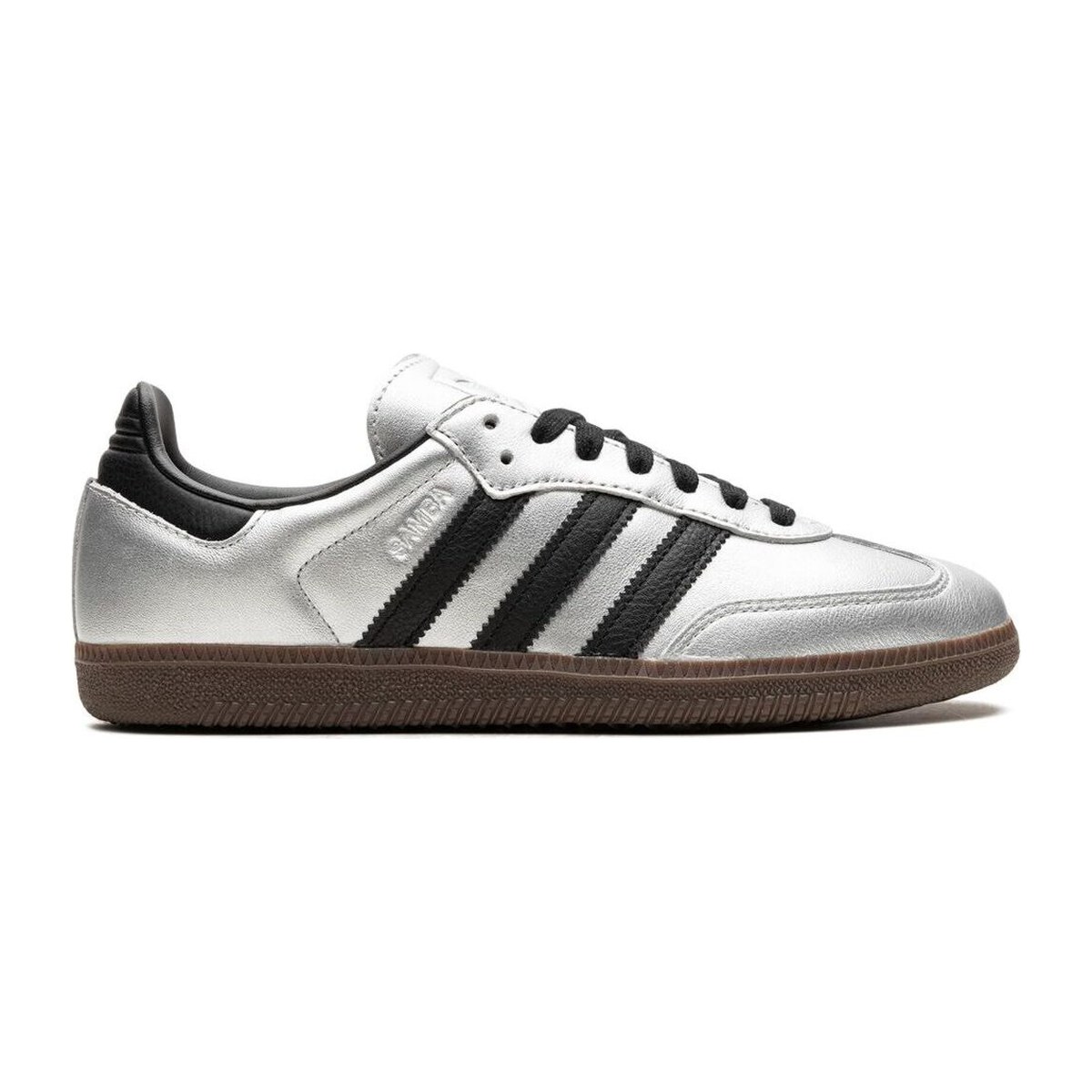 Adidas Samba OG Metallic Silver, Black, Gum" 