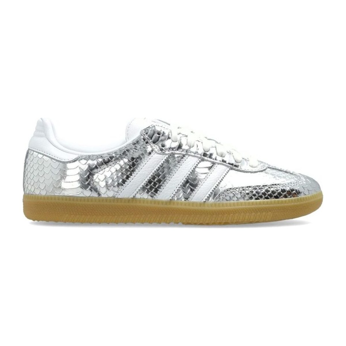 Adidas Samba OG  "Patent Snakeskin Silver Metallic "