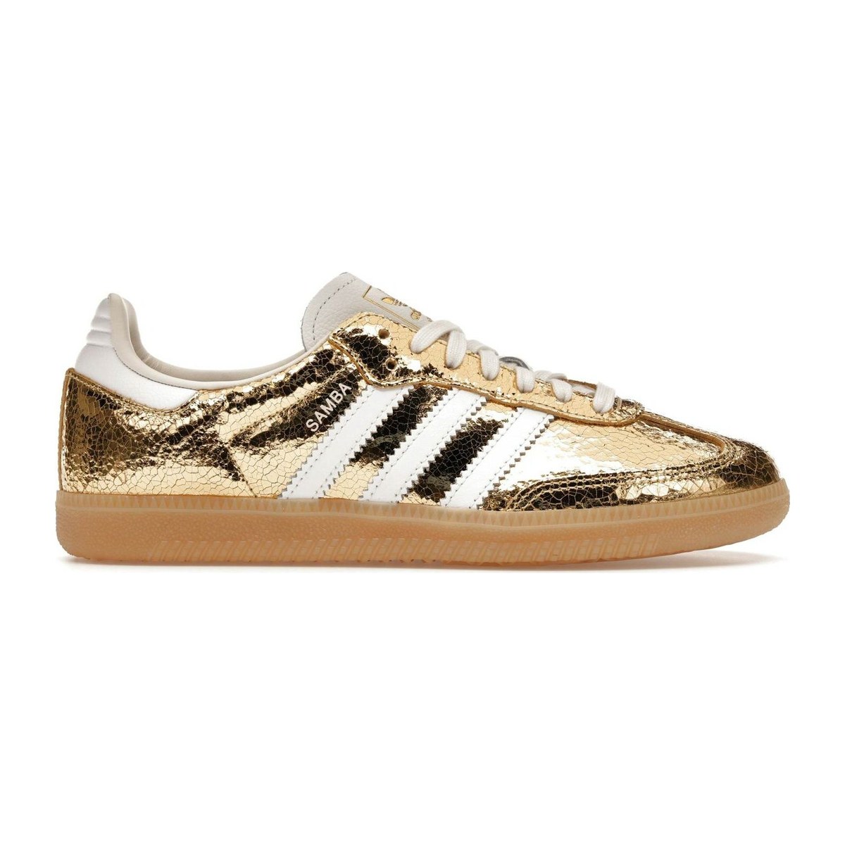 Adidas Samba OG Gold Metallic Cracked Leather